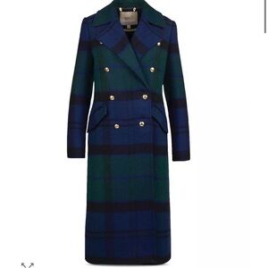 Barbour Blue and Green Plaid Coat